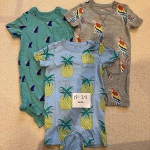 Tea Collection Short Romper - Lot of 3